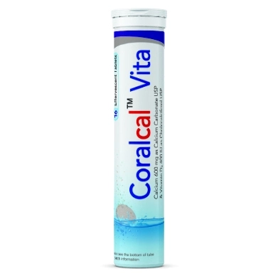 CoralCal Vita Effervescent Tablet 600 mg+400 IU