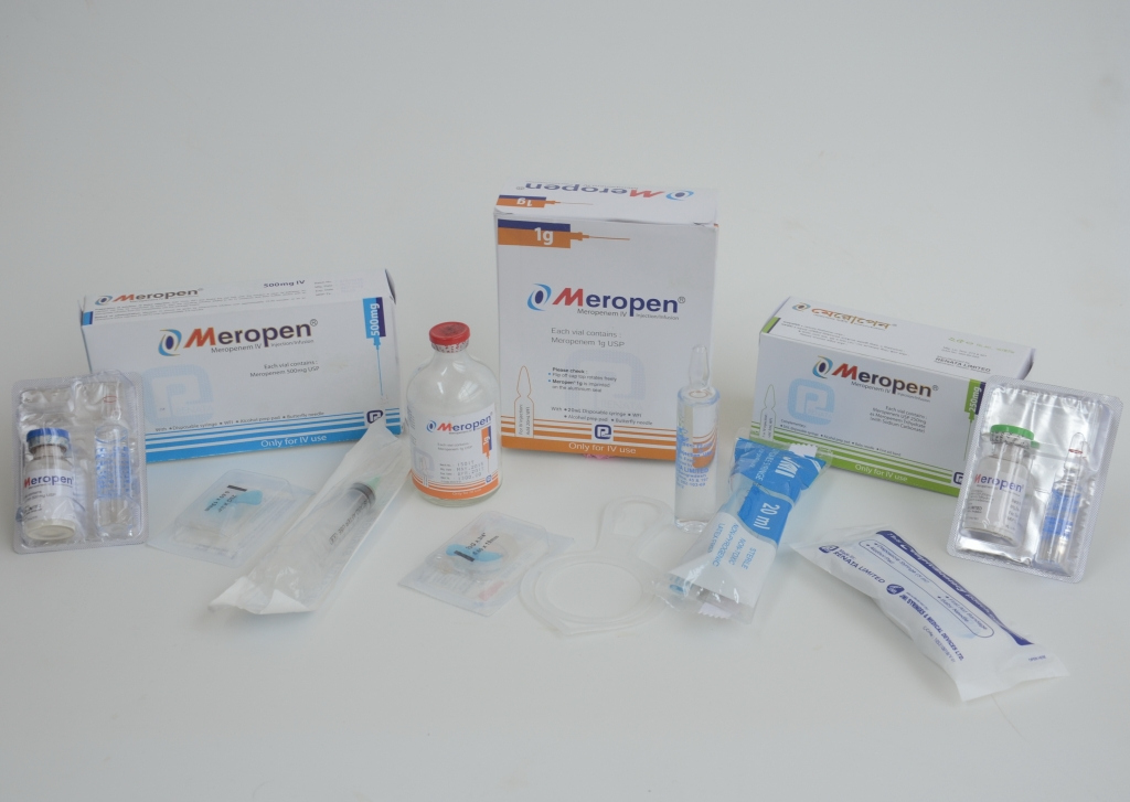 Meropen IV Injection or Infusion 500 mg/vial