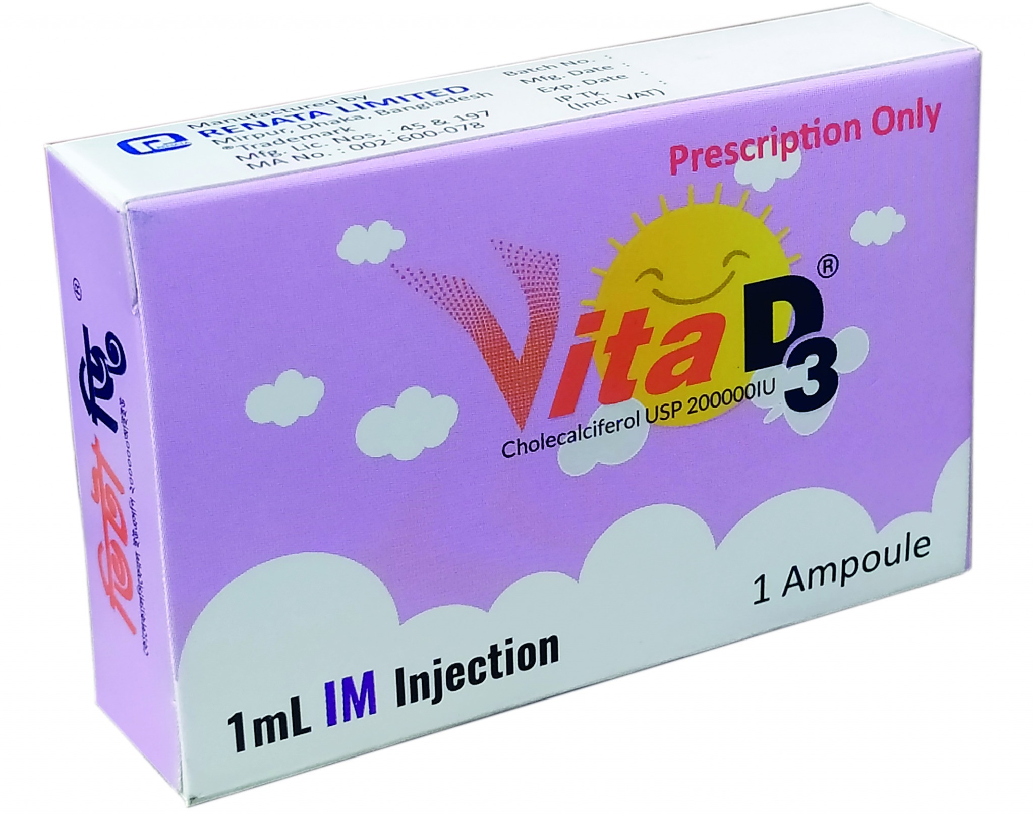 Vita D3 IM Injection 200000 IU/ml