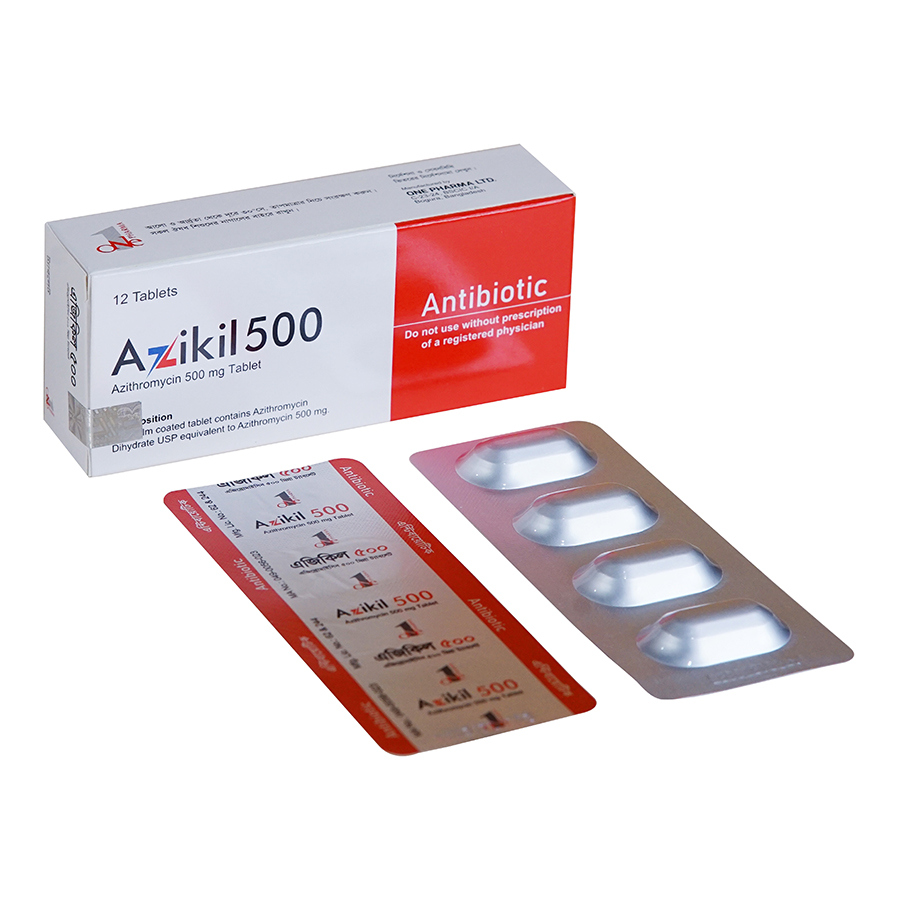 Azikil 500 mg Tablet