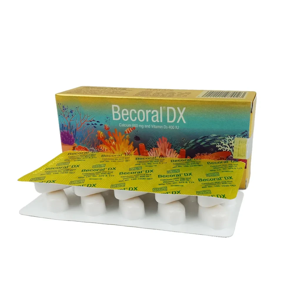 Becoral Dx 600 mg+400 IU Tablet