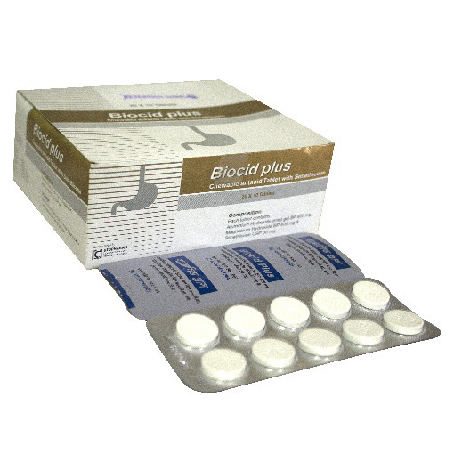 Biocid Plus 200 mg+200 mg+30 mg Chewable Tablet Biocid Plus 200 mg+200 mg+30 mg Chewable Tablet
