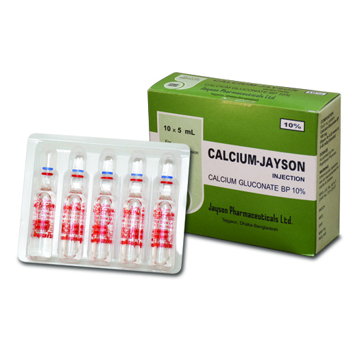 Calcium-Jayson 500 mg/5 ml IM/IV Injection Calcium-Jayson 500 mg/5 ml IM/IV Injection