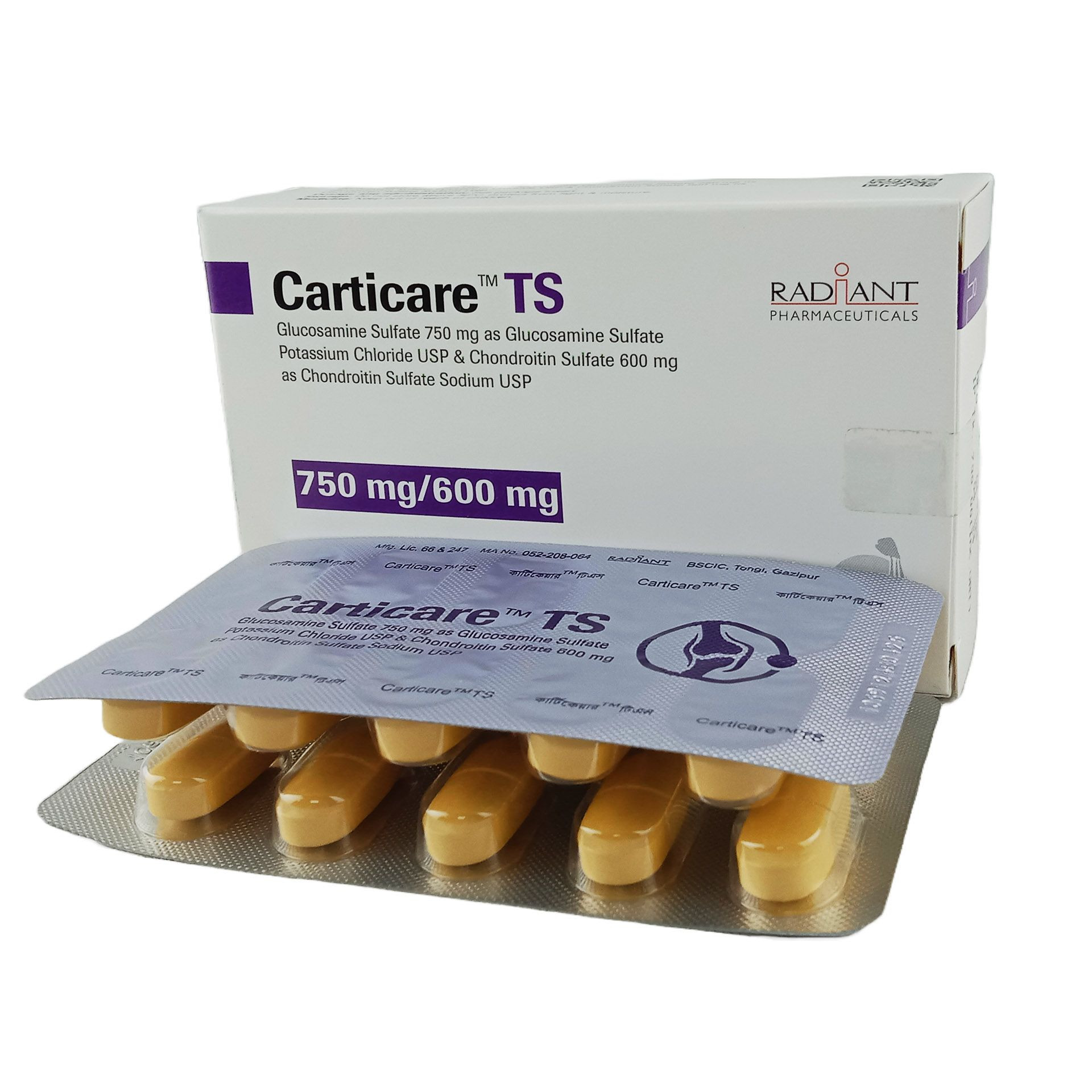 Carticare TS 750 mg+600 mg Tablet