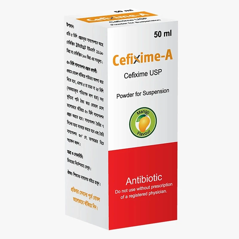 Cefixime-A 100 mg/5 ml Powder for Suspension Cefixime-A 100 mg/5 ml Powder for Suspension