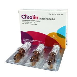 Cikolin 500 mg/4 ml IM/IV Injection Cikolin 500 mg/4 ml IM/IV Injection