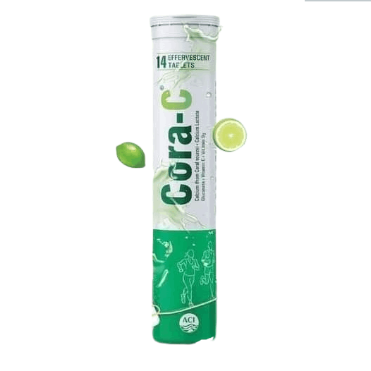 Cora-C 1000 mg+327 mg (Coral calcium)+500 mg+400 IU Effervescent Tablet Cora-C 1000 mg+327 mg (Coral calcium)+500 mg+400 IU Effervescent Tablet