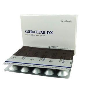 Coraltab 500 mg+200 IU Tablet