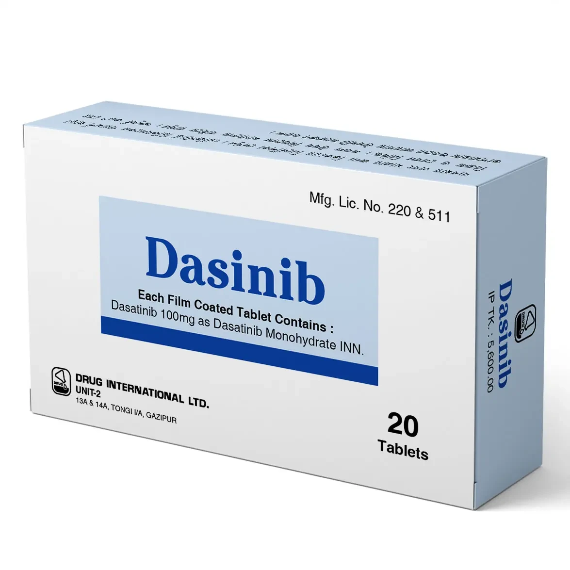 Dasinib 100 mg Tablet Dasinib 100 mg Tablet