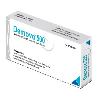 Demovo 500 mg+20 mg Tablet (Delayed Release) Demovo 500 mg+20 mg Tablet (Delayed Release)