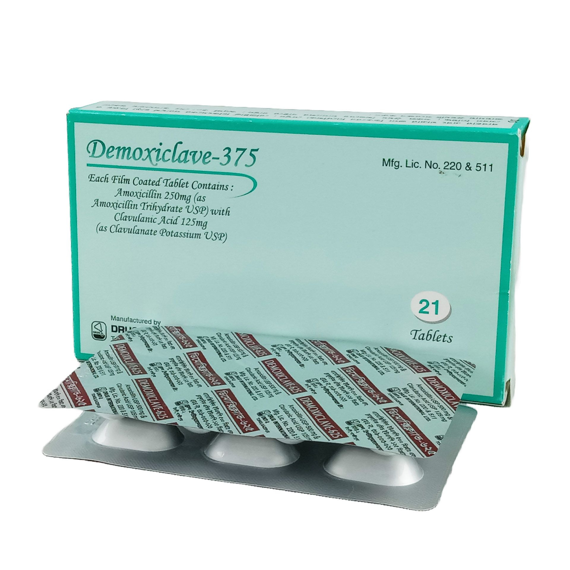 Demoxiclave 250 mg+125 mg Tablet Demoxiclave 250 mg+125 mg Tablet