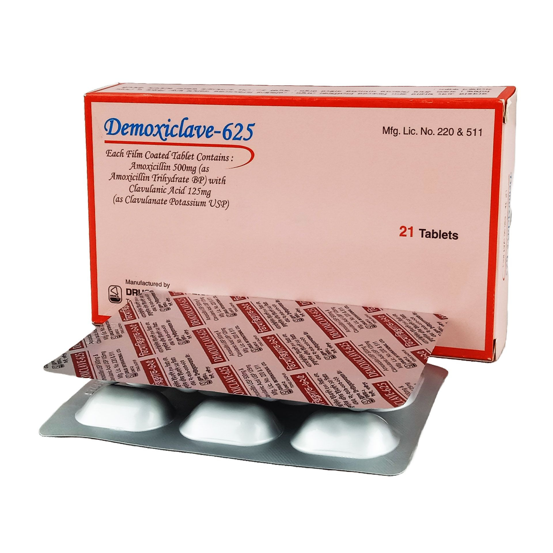 Demoxiclave 500 mg+125 mg Tablet Demoxiclave 500 mg+125 mg Tablet