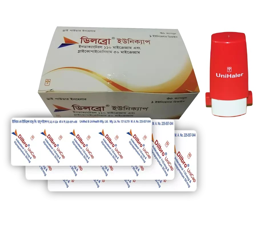 Dilbro UniCap 110 mcg+50 mcg Inhalation Capsule