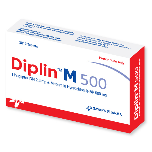Diplin M 2.5 mg+500 mg Tablet