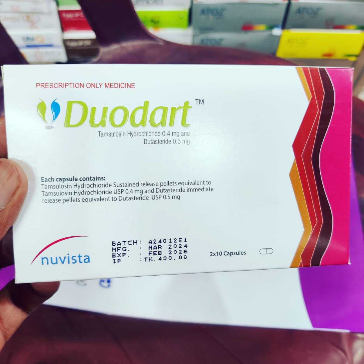 Duodart 0.4 mg+0.5 mg Capsule