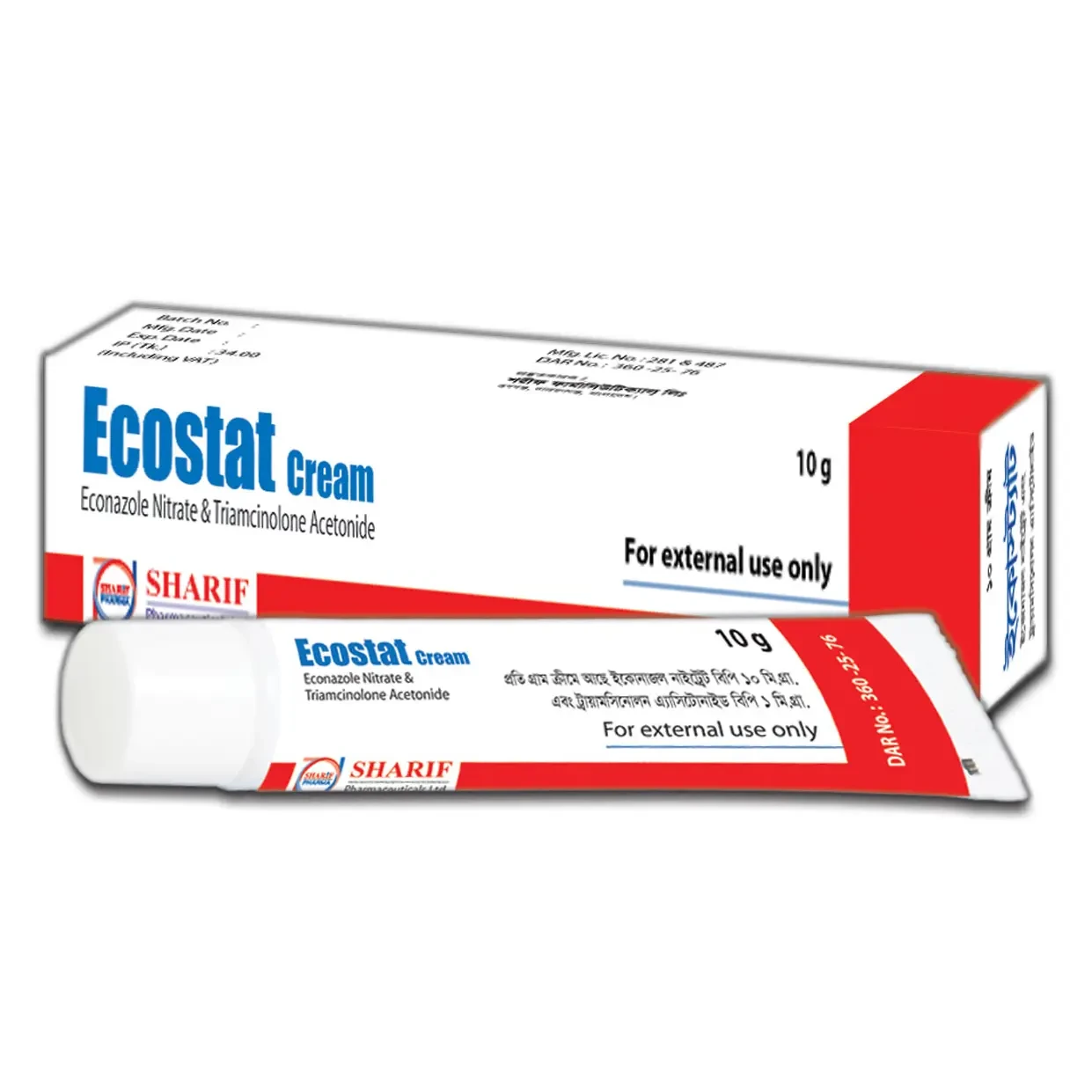 Ecostat 1%+0.1% Cream