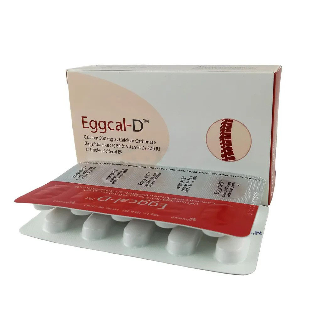 Eggcal-D 500 mg+200 IU Tablet Eggcal-D 500 mg+200 IU Tablet
