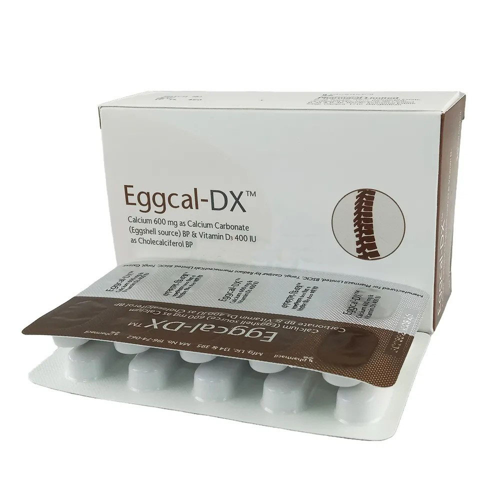Eggcal-DX 600 mg+400 IU Tablet Eggcal-DX 600 mg+400 IU Tablet
