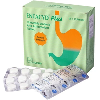 Entacyd Plus 400 mg+400 mg+30 mg Chewable Tablet Entacyd Plus 400 mg+400 mg+30 mg Chewable Tablet