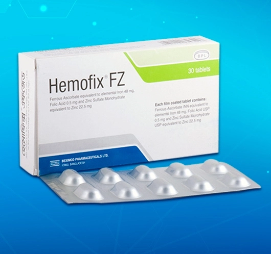 Hemofix FZ 48 mg+0.5 mg+22.5 mg Tablet