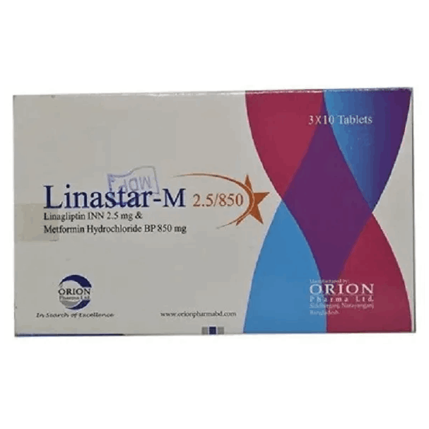 Linastar M 2.5 mg+850 mg Tablet