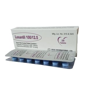 Losardil 100/12.5 100 mg+12.5 mg Tablet