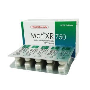 Met XR 750 mg Tablet (Extended Release)