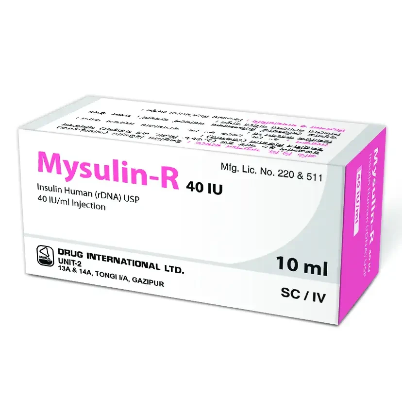 Mysulin R 40 IU/ml SC Injection Mysulin R 40 IU/ml SC Injection