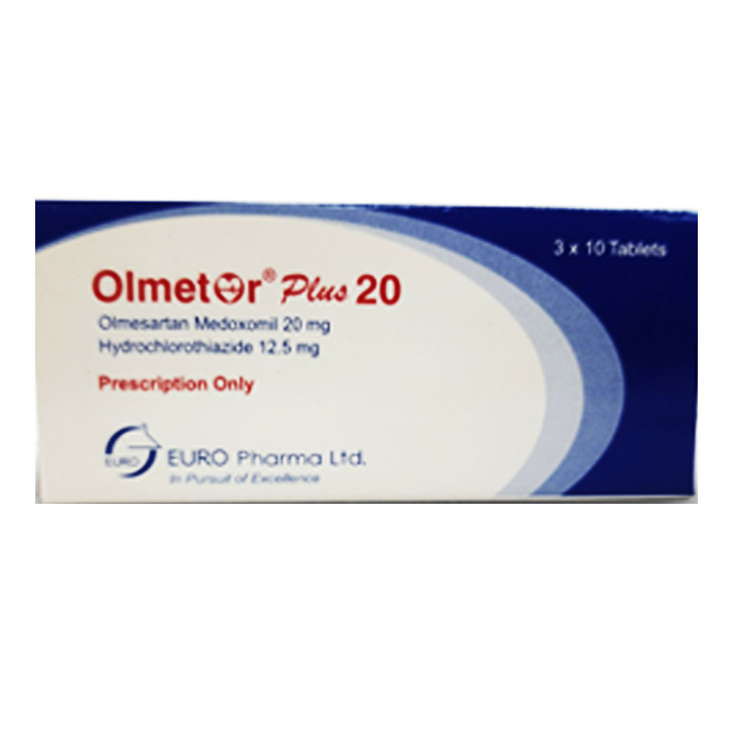 Olmetor Plus 20 mg+12.5 mg Tablet