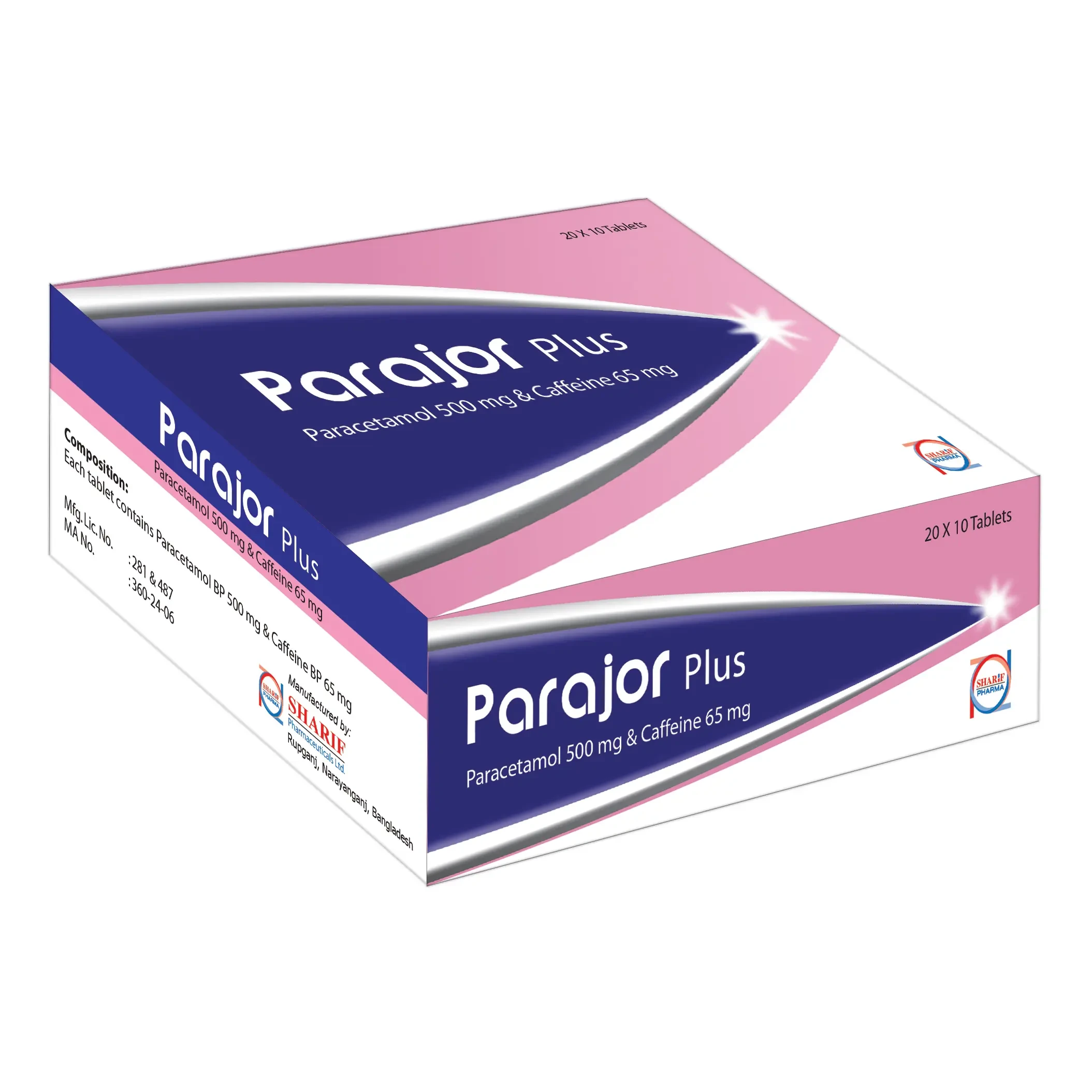Parajor Plus 500 mg+65 mg Tablet Parajor Plus 500 mg+65 mg Tablet