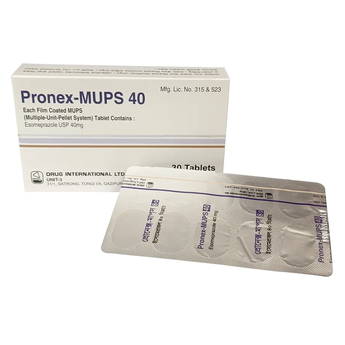 Pronex-MUPS 40 mg MUPS Tablet Pronex-MUPS 40 mg MUPS Tablet