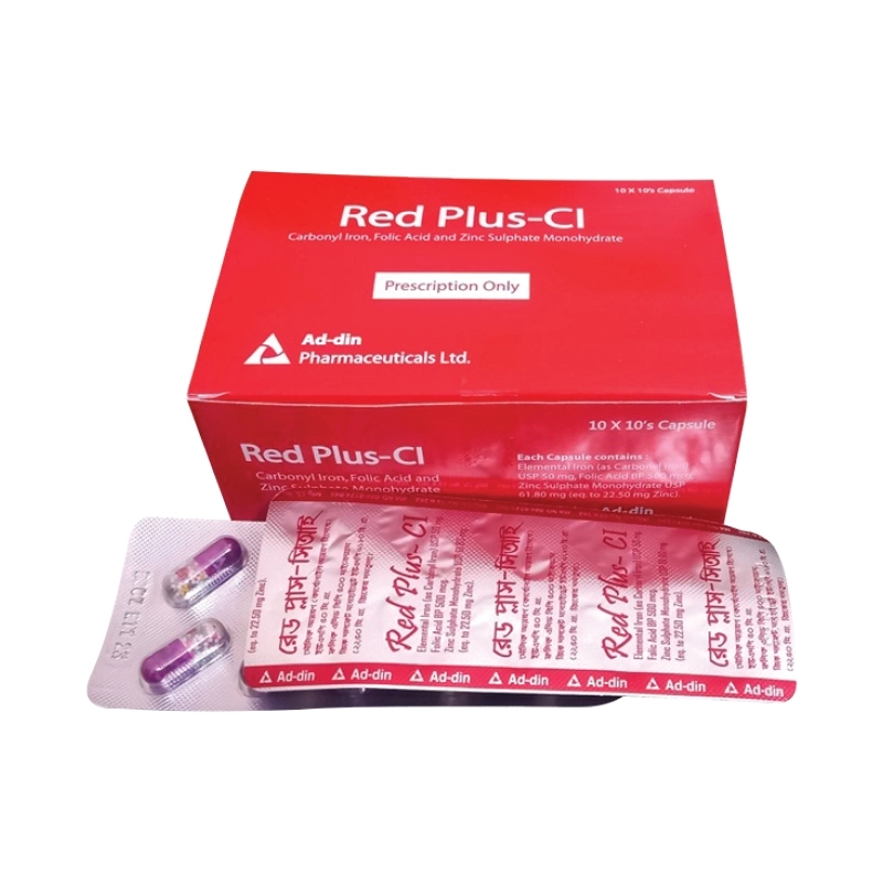 Red Plus-CI 50 mg+0.50 mg+61.80 mg Capsule (Timed Release)