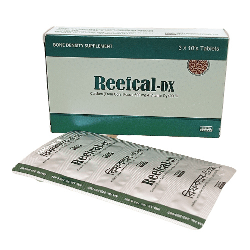 Reefcal-DX 600 mg+400 IU Tablet
