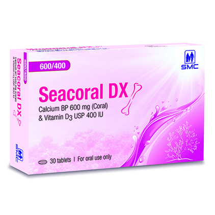 Seacoral DX 600 mg+400 IU Tablet