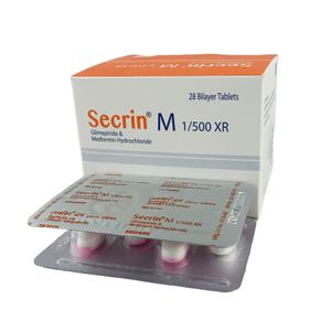 Secrin M 2 mg+500 mg Bilayer Tablet