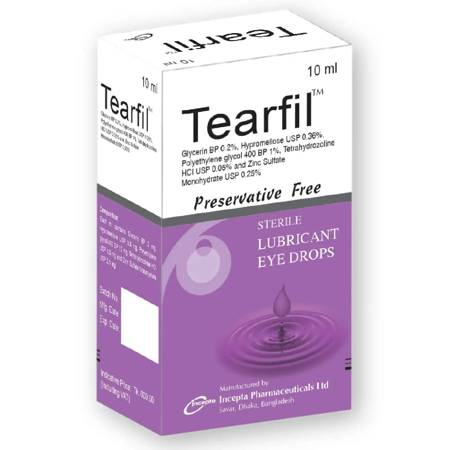 Tearfil 0.2%+0.36%+1%+0.05%+0.25% Ophthalmic Solution Tearfil 0.2%+0.36%+1%+0.05%+0.25% Ophthalmic Solution