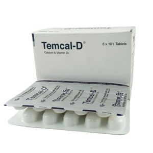 Temcal-D 500 mg+200 IU Tablet