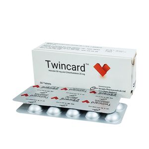 Twincard 50 mg+25 mg Tablet