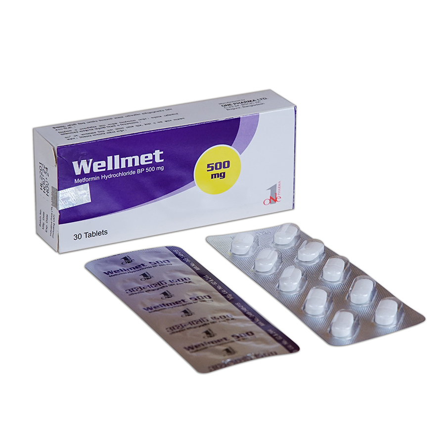 Wellmet 500 mg Tablet