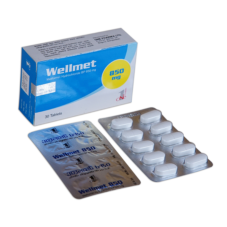 Wellmet 850 mg Tablet