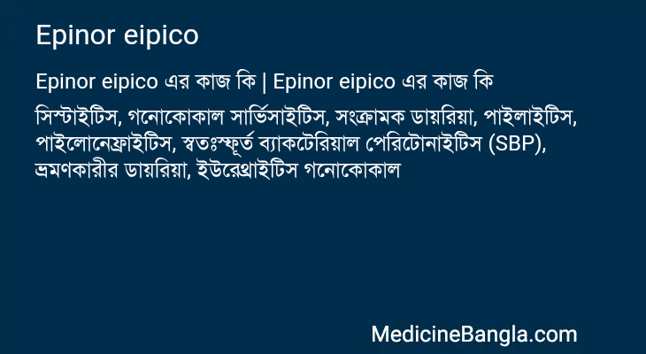 Epinor eipico এর কাজ Epinor eipico in Bangla