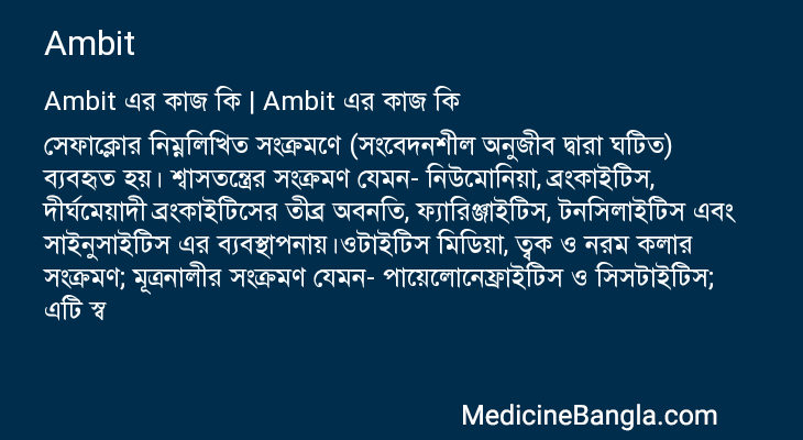 Ambit এর কাজ Ambit in Bangla