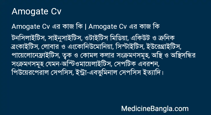 Amogate Cv in Bangla