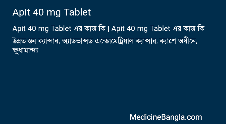 Apit 40 mg Tablet in Bangla
