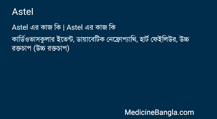 Astel এর কাজ Astel in Bangla
