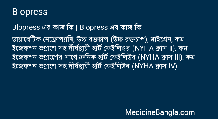 Blopress এর কাজ Blopress in Bangla