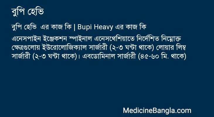 বুপি হেভি এর কাজ বুপি হেভি in Bangla