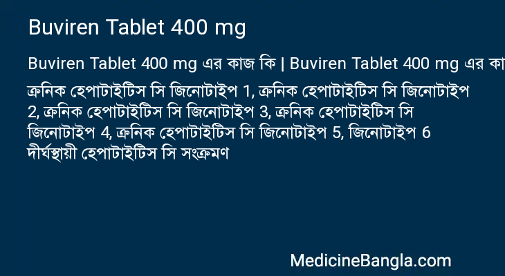 Buviren Tablet 400 mg in Bangla
