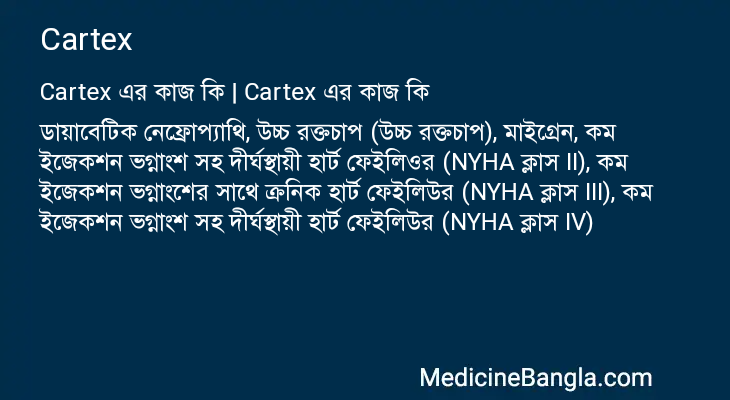 Cartex এর কাজ Cartex in Bangla