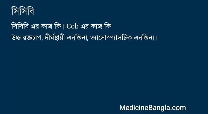 সিসিবি এর কাজ সিসিবি in Bangla
